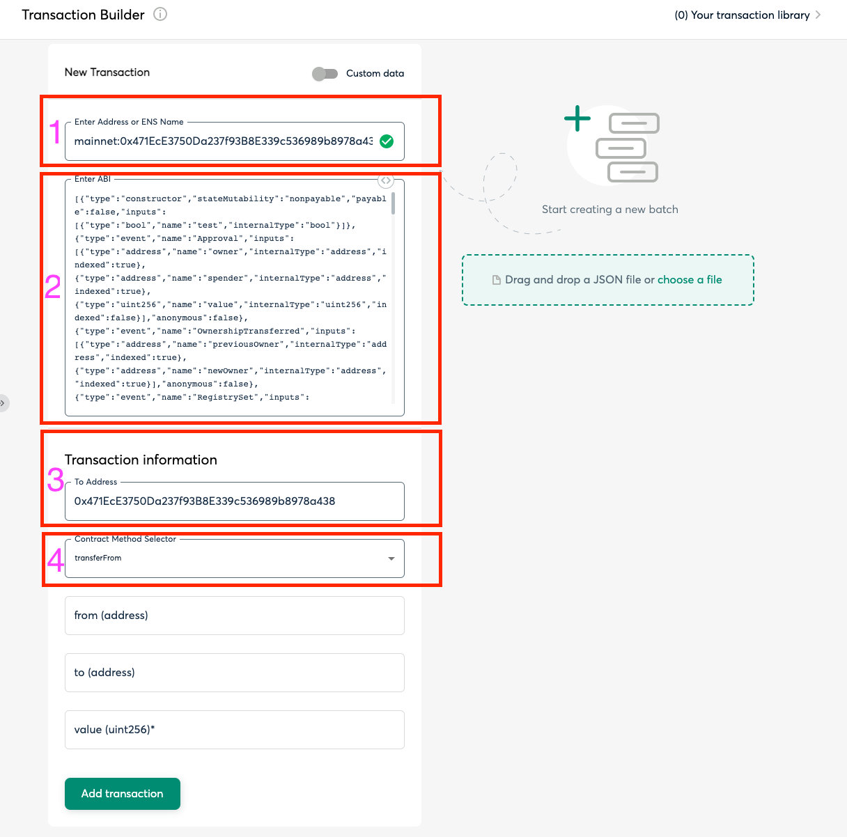 Governance Safe Creation process step 3